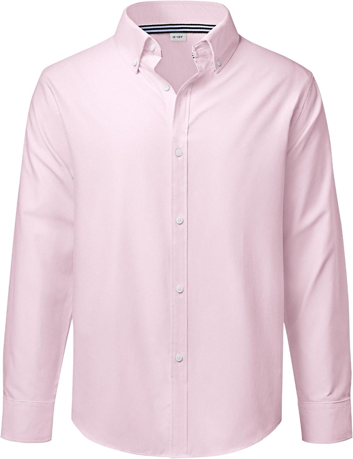 J.VER Boy's Long Sleeve Oxford Dress Shirts Solid Casual Button Down Collar Shirt Kids Formal Uniform Tops