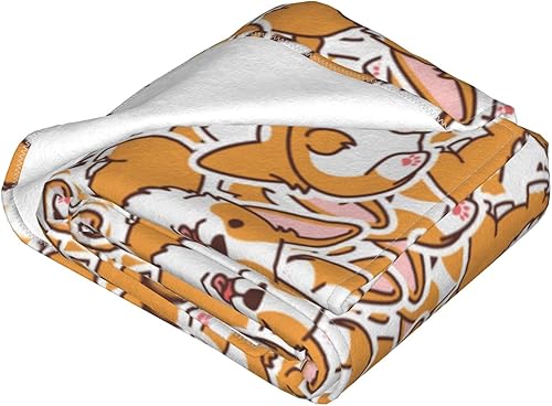 Miniatura 4 de Manta de perro Corgi suave, cálida, ligera, acogedora manta de felpa para cama, sofá, oficina, decoración de regalos para niños y mujeres, 50 x 40