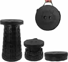 Tabouret Pliant HVDHYY 2 Pièces - Portable Et Réglable 7 Hauteurs - Support 215kg - Idéal Camping, Pêche, Jardin - Rouge