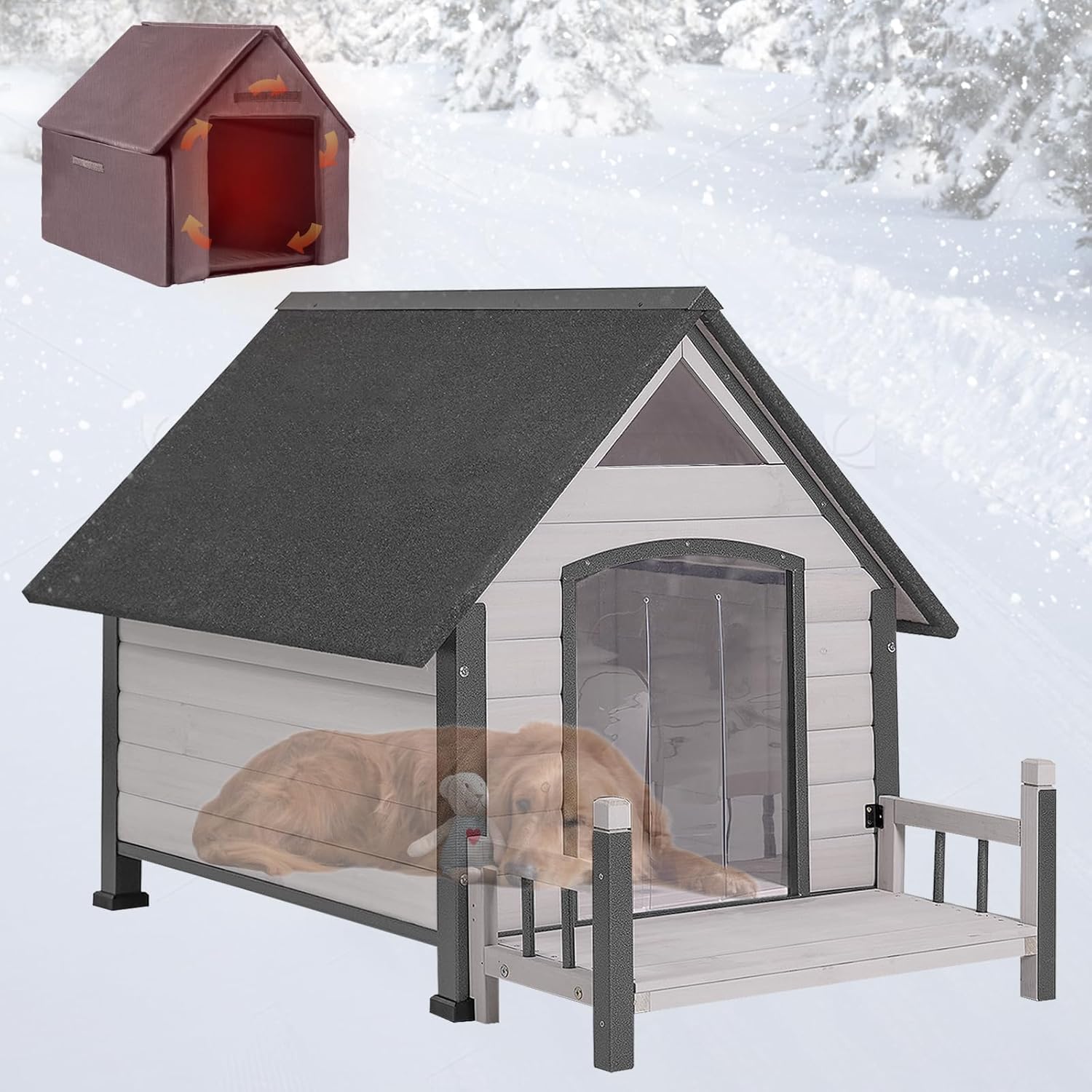 Suumerpety Dog House Outdoor, Universal Insulation Dog