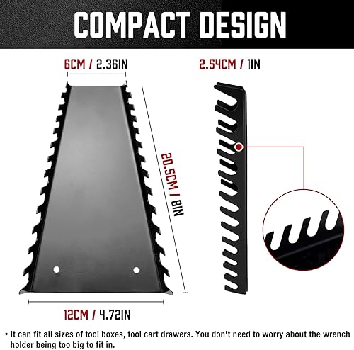 Miniatura 2 de ALOANES Organizador de llaves metálicas de 104 ranuras, bandeja organizadora de llaves resistente para caja de herramientas, almacenamiento de