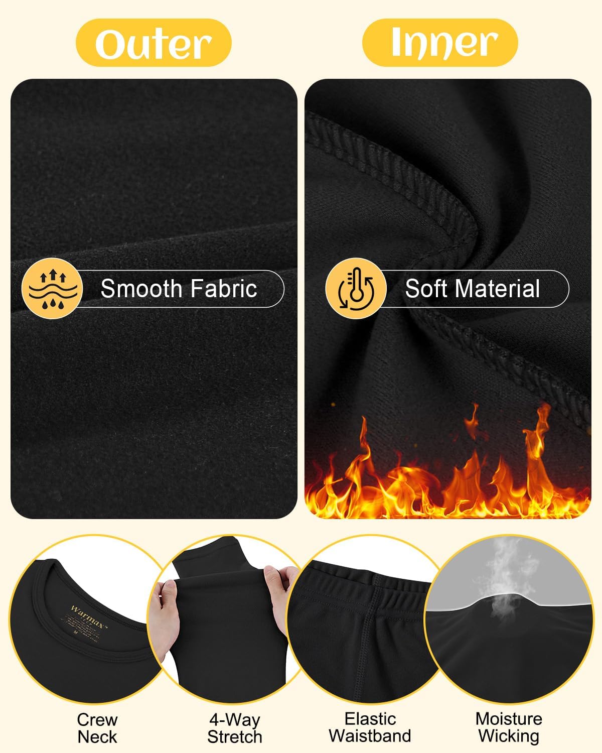 Century Star Kids Thermal Underwear Long Johns for Boys Girls Base Layer Toddler Thermal Set Ultra Soft - Image 2