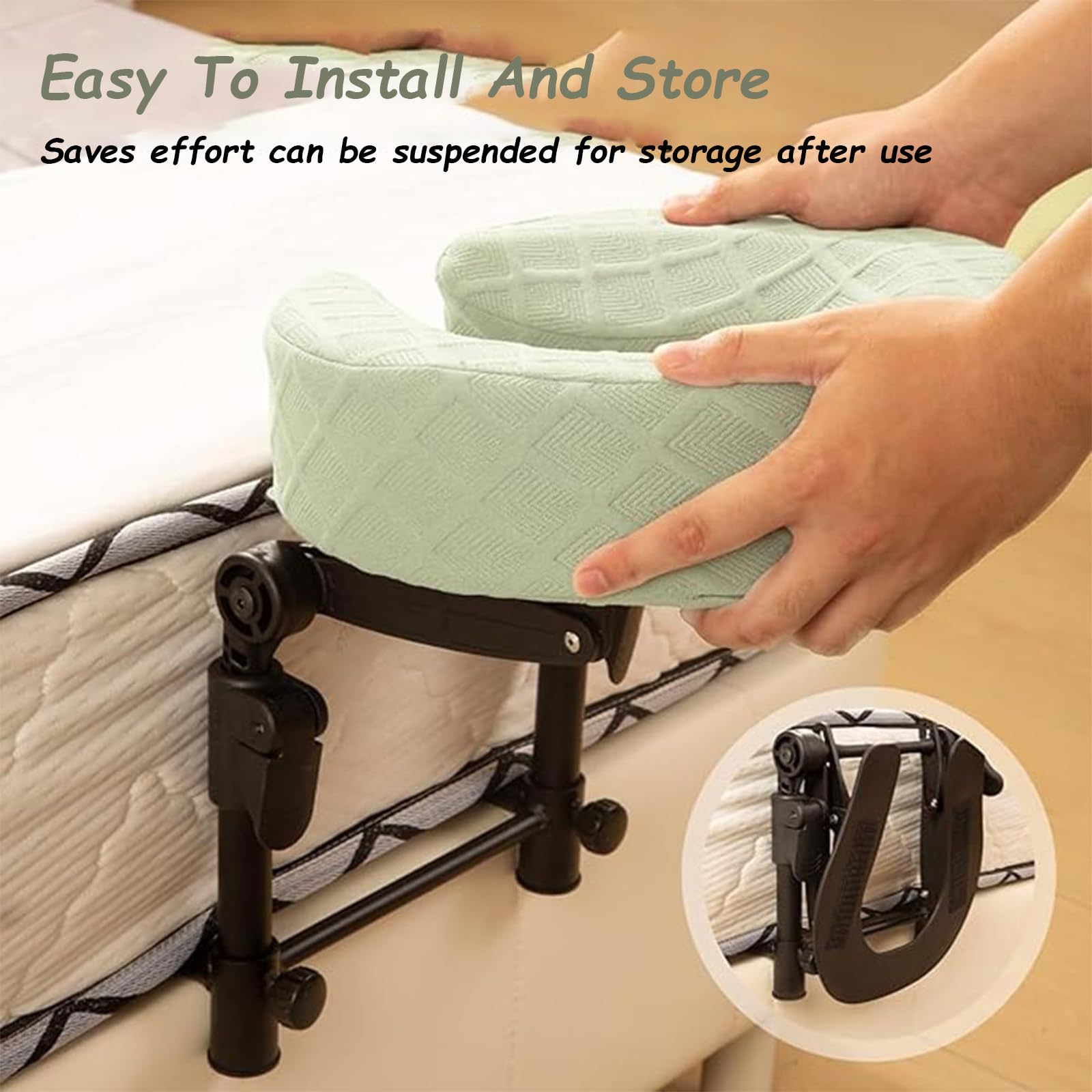 Poggiatesta Massaggiante Per Letto,Kit Materasso La Casa,Supporto Il Viso Pieghevole E Regolabile In Memory Foam,Per Spa Domestica,Trattamenti Viso,Recupero Dopo Chirurgia Oculare Rilassamento(Green)