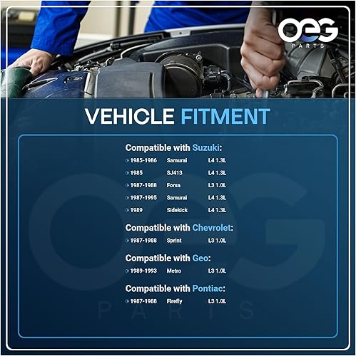Miniatura 4 de Piezas OEG Nuevo alternador compatible con Suzuki Forsa Sidekick L4 1.3L 1987 1988 1989, Samurai SJ413 1.3L 1985 1986 y Pontiac Firefly 1.0L 1987