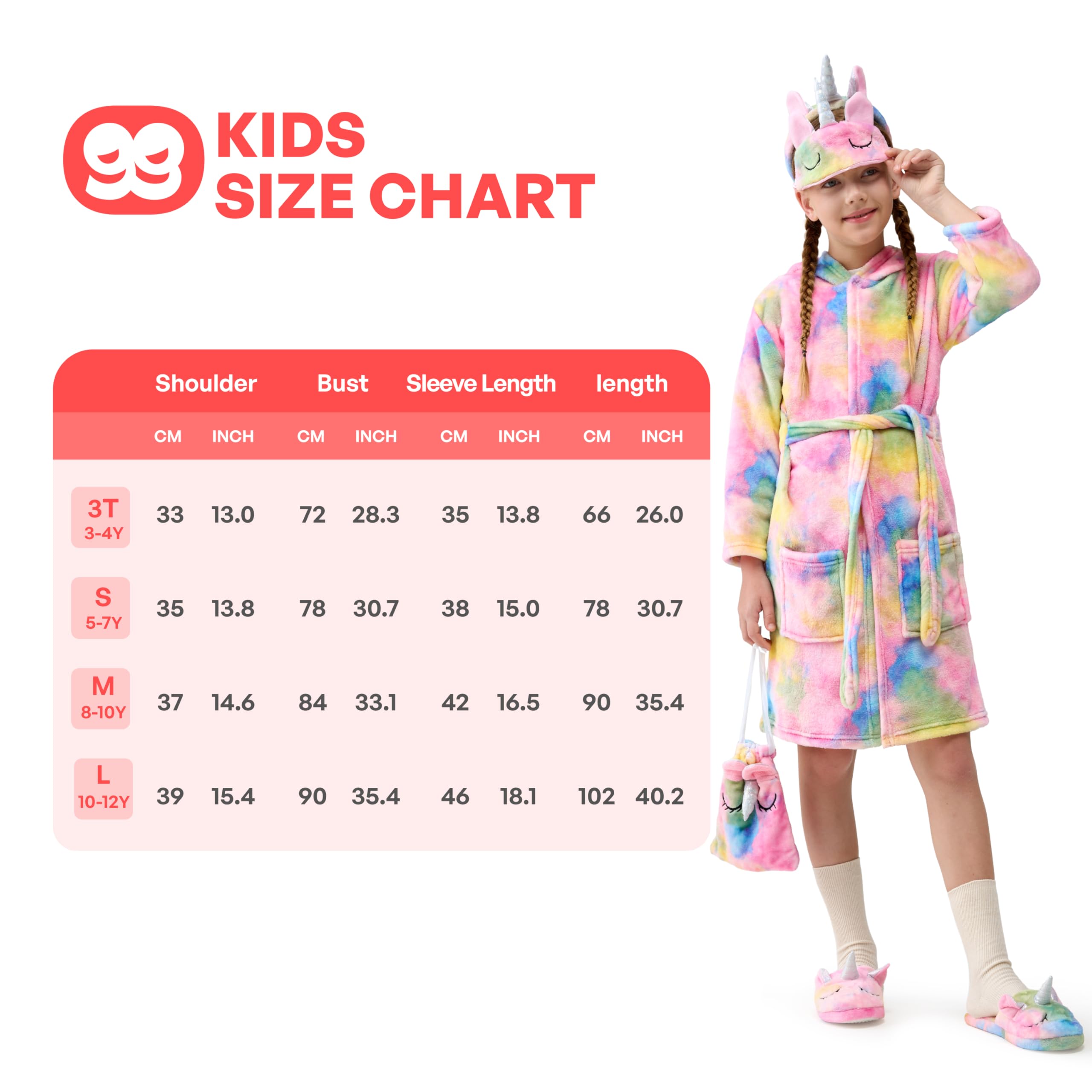 JOYIN Giggling Getup - Conjunto de bata de baño para niñas, con capucha, color rosa, mono de Navidad para niñas, Rosado, Small