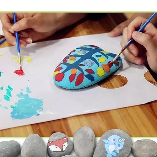 Miniatura 7 de Rocas de río de 2.4 libras, guijarros de playa mexicanos para plantas, maceta, paisaje de jardín, piedra de pavimento gris de 1 pulgada a 2 pulgadas