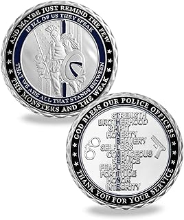 U.S. Spartan Warriors Police Officers Challenge Coin Thin Blue Line Law Enforcement Military Coin