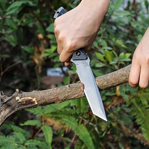 Miniatura 3 de Cuchillos de hoja fija cuchillo de servicio al aire libre 440C cuchillo de supervivencia de acero inoxidable con mango G10 clip de cintura EDC Kydex