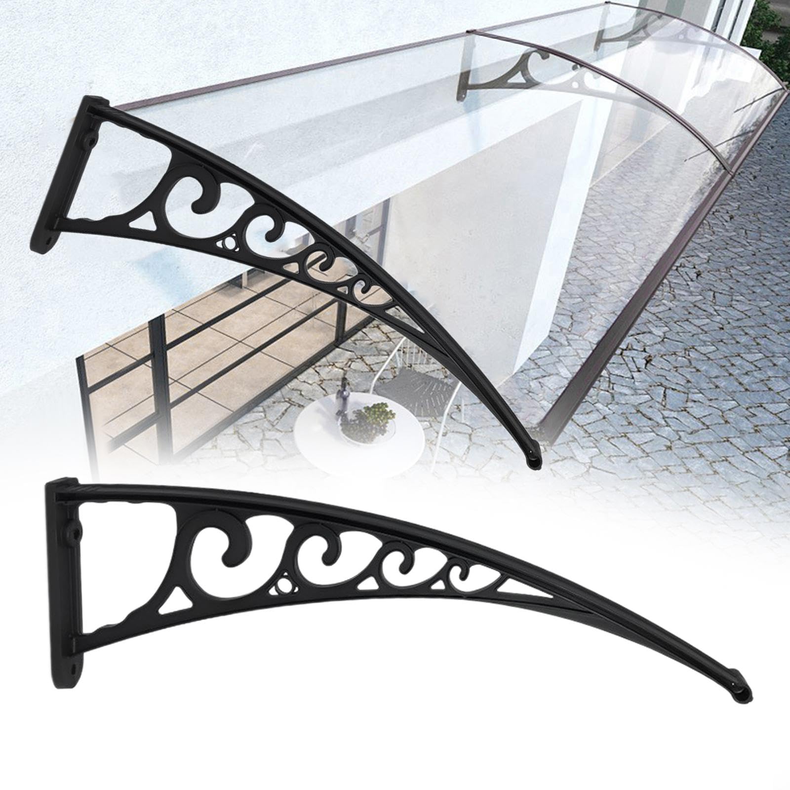 Stabile Markisen Überdachungshalterung, Sonnenschutz Stützhalterung, Fenster Und Türmarkisenhalterung, Schwarz
