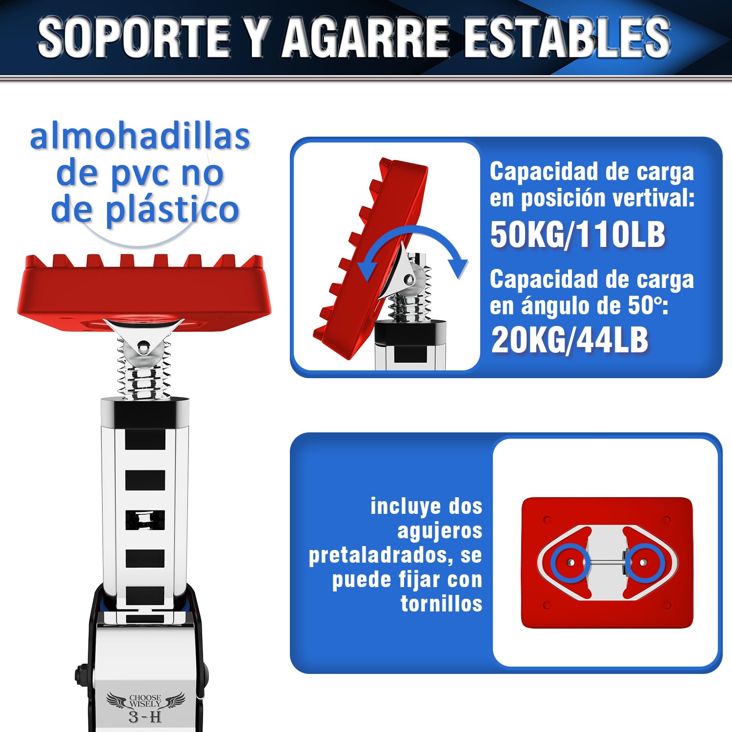 3-H Puntales Extensibles Reforzados 4 Pieza,110-203cm Puntal Telescopico Extensible Acero Robusto Carga 45KG Puntales de Obra Ajustable Puntal Expansion Telescopico para Techo Construcción Obra(Azul)