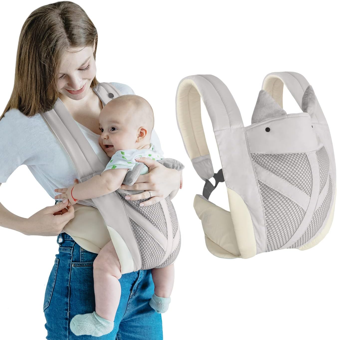 écharpe Coton Polyester Écharpe De Portage Bébé Adjustable 0-3 Ans