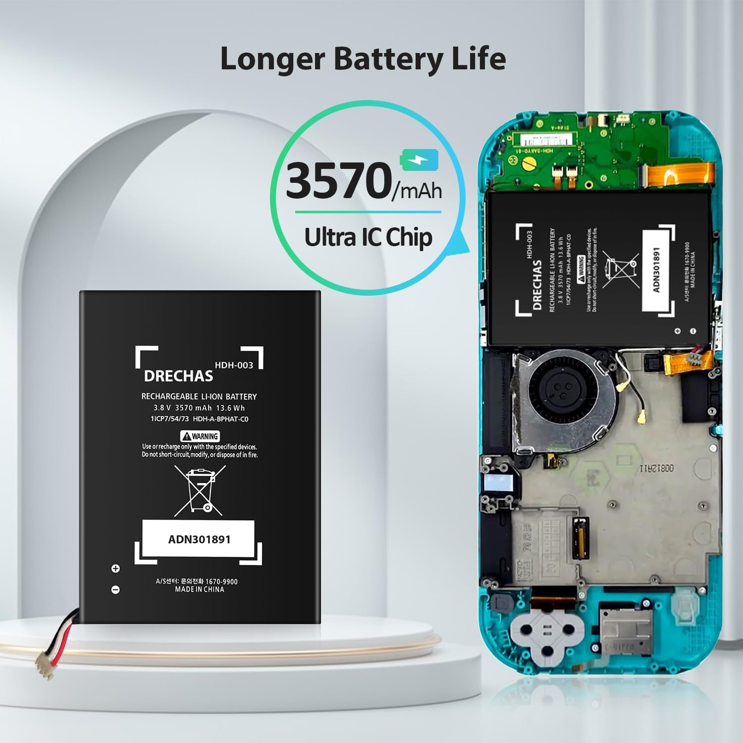 Amazon.co.jp: DRECHAS [6000mAh] Nintendo Switch Lite Battery HDH