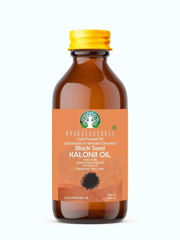 AYURVEDASHREE Óleo de Cominho-Preto Prensado a Frio com Ômega 3-6-9, 100 mL