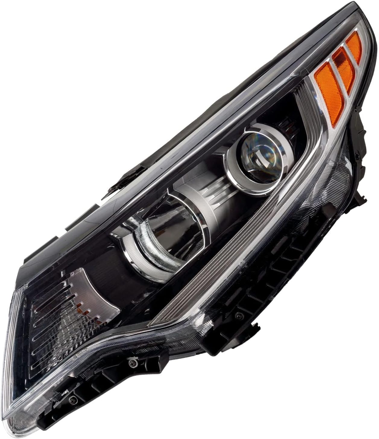 PHILTOP Headlight Assembly Replacement for 2016-2018 Optima Driver Side, Clear Headlamp Reflctor Clear Lens Black Housing