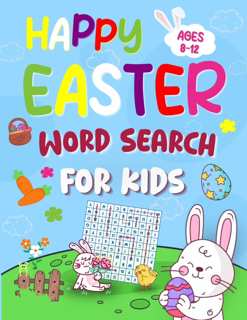 Easter Gifts For Kids: Easter Word Search for Kids: Fun Bunny Puzzles, Spring Words & Egg-citing Holiday Activity Book – Screen-Free Easter Basket Stuffer