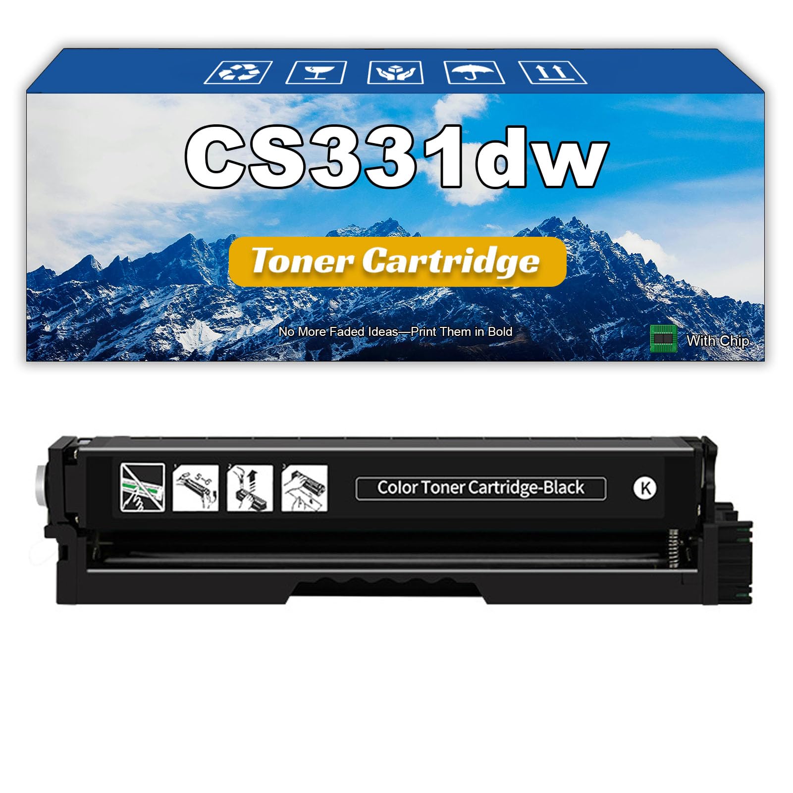 Cartuccia toner ad alta capacità 20N20K0 20N20C0 20N20Y0 20N20M0 compatibile con stampanti per Lexmark CS331dw CX331adwe CS431dw CX431adw Black*1