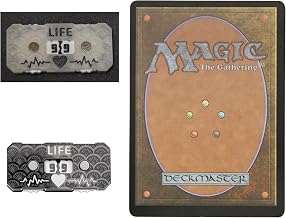 Life Counter 2 Pcs Pcak Twin Digits Dragon Scale Pattern Designed 2 x 4 cm (0.787 x 1.57 in) for cEDH Game & MTG Dual Game Made of Acrylic (Black & White Scale)