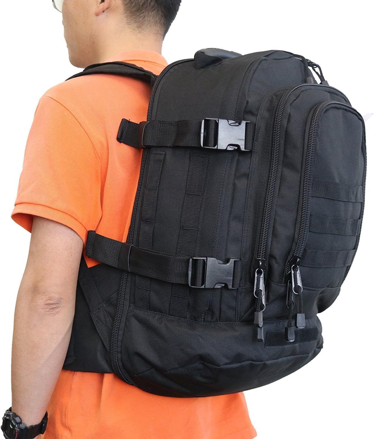 HYKING Large Tactical Expandable Backpack 39L-64L Military Bug Out Bag With Waist Strap