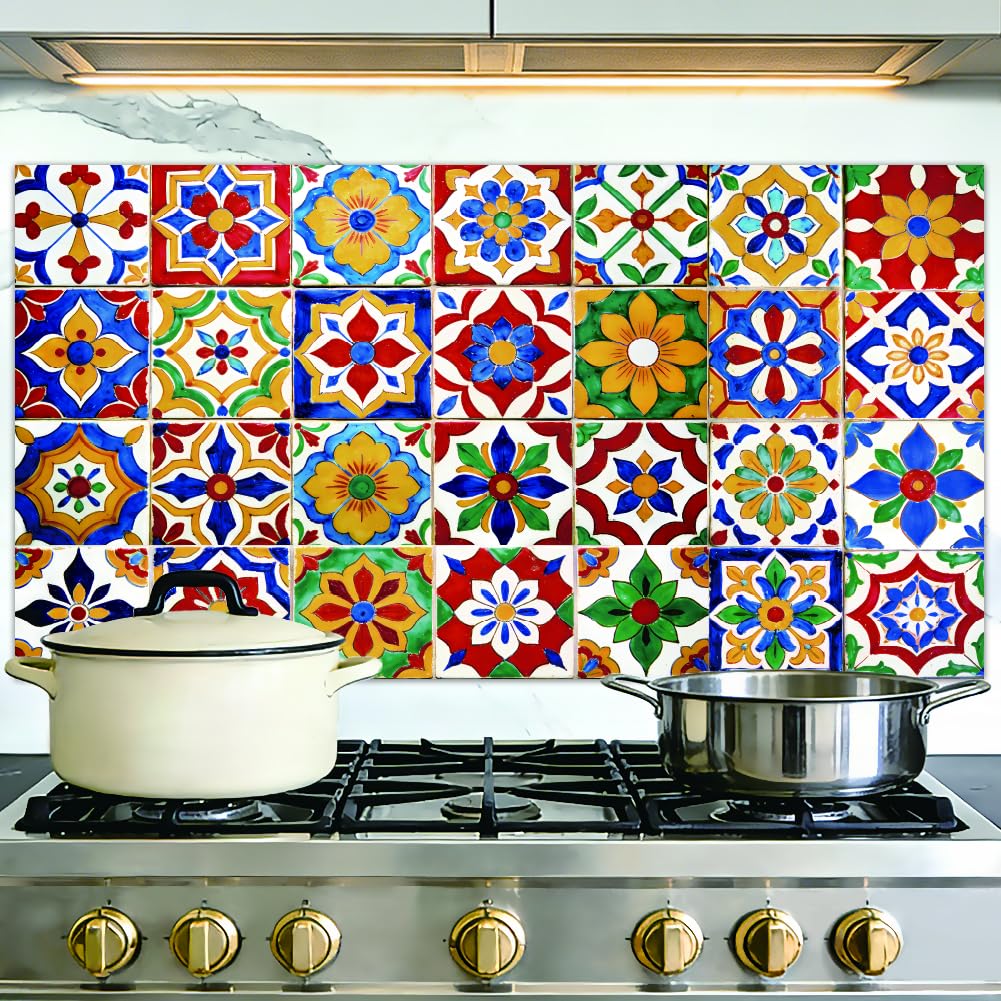 Calcomanías de pared impermeables y lavables para proteger el salpicadero de cocina