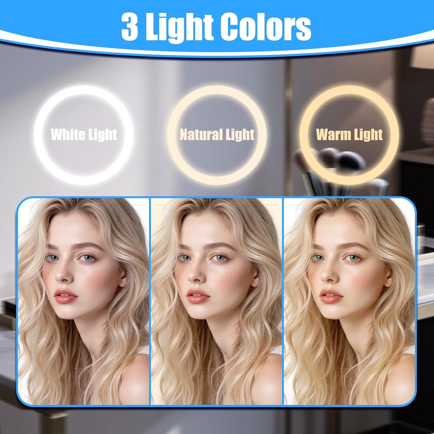 Rechargeable Wall Mounted Lighted Makeup Mirror 30X Magnifying Mirror with Light Dimmable LED Bathroom Mirror Black 360°Swivel Adjustable Vanity Mirror Arm (Black 1, 8.3" L x 9.5" W)