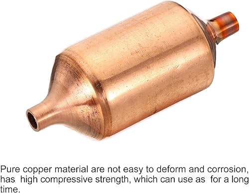 Miniatura 4 de PATIKIL Secador de filtro de aire acondicionado 1P, reemplazo de línea líquida de cobre puro para refrigerador de bomba de calor de CA, tono de cobre
