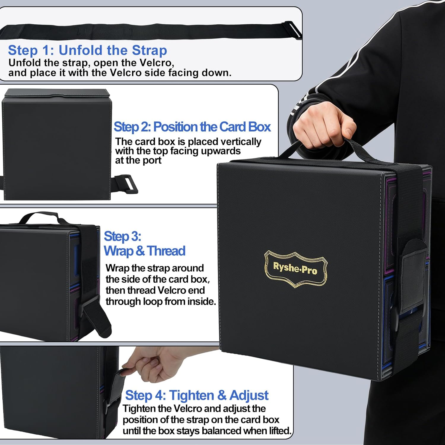 Commander Deck Box for MTG/TCG Sports Cards, 5 in 1 Trading Card Storage Box Fits 400+ Double-Sleeved Cards, Removable Card Cases with Covers and Divided Dice Tray (Colorful)