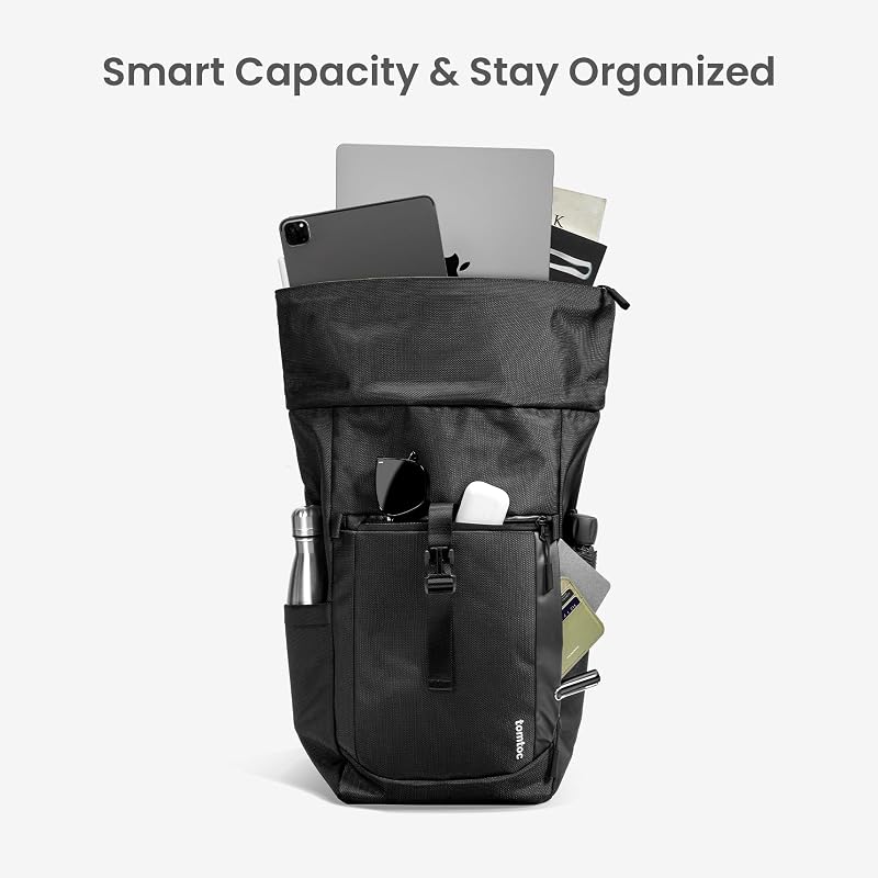 BootyBay Rolltop Laptop Hátizsák 25-30L Vízálló Utazási Munka Kollégium