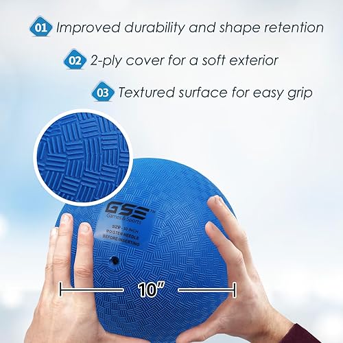 Miniatura 2 de GSE - Pelota inflable para patio de recreo, kickball, pelota de Dodge con rebote, balonmano, perfecta para niños y adultos en juegos de pelota,