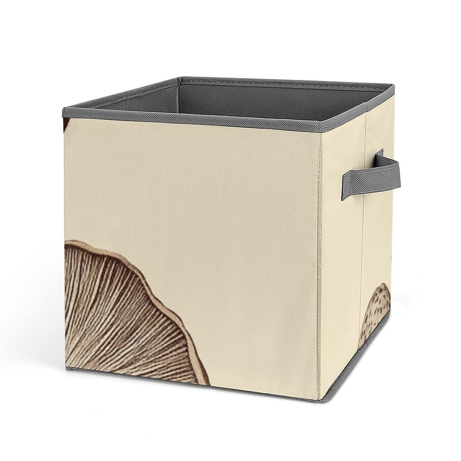 Cube de rangement pliable motifs champignons vintage avec poignées