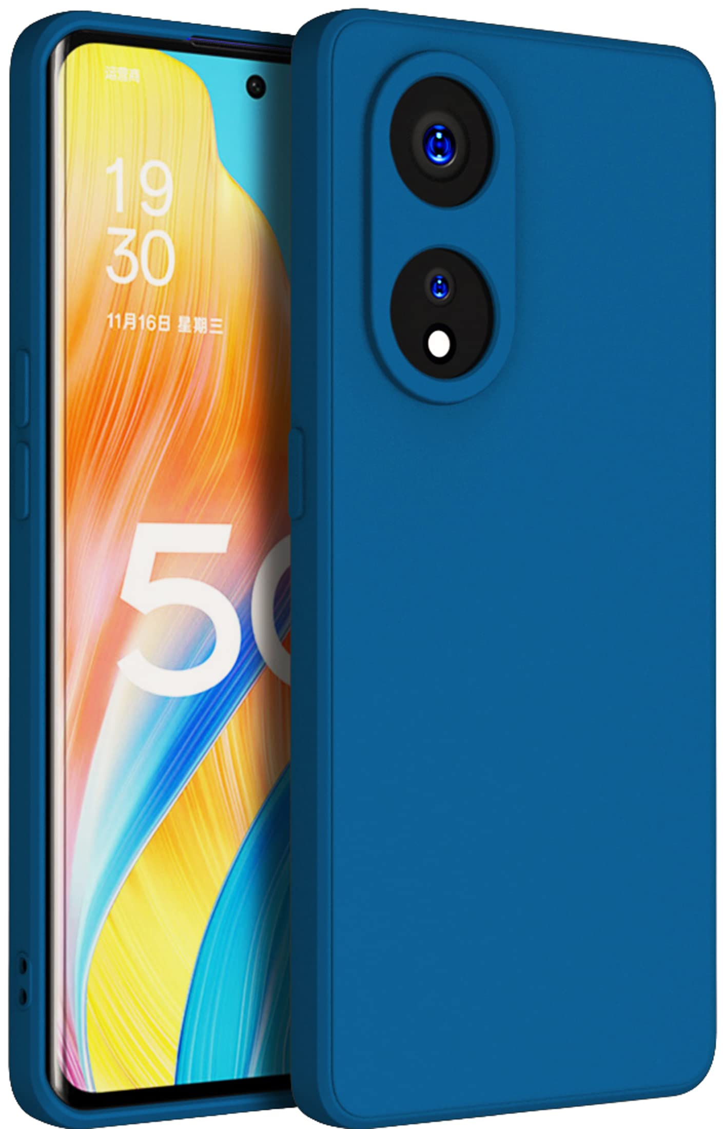 KAPA Matte Protective Lens Flexible Back Cover for Oppo Reno 8T (5G) | Slim Silicone with Soft Lining Shockproof Full Body Bumper Case (Blue) (B0C2PL2G6L) Amazon Price History, Amazon Price Tracker