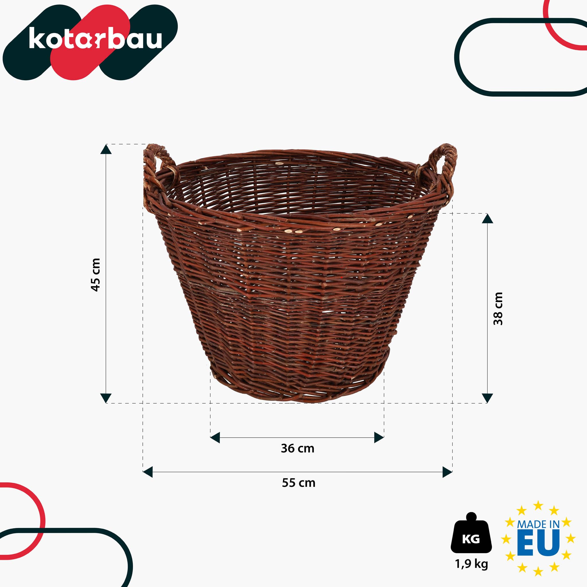 Rotan Plantenmand Bruin Nathan
