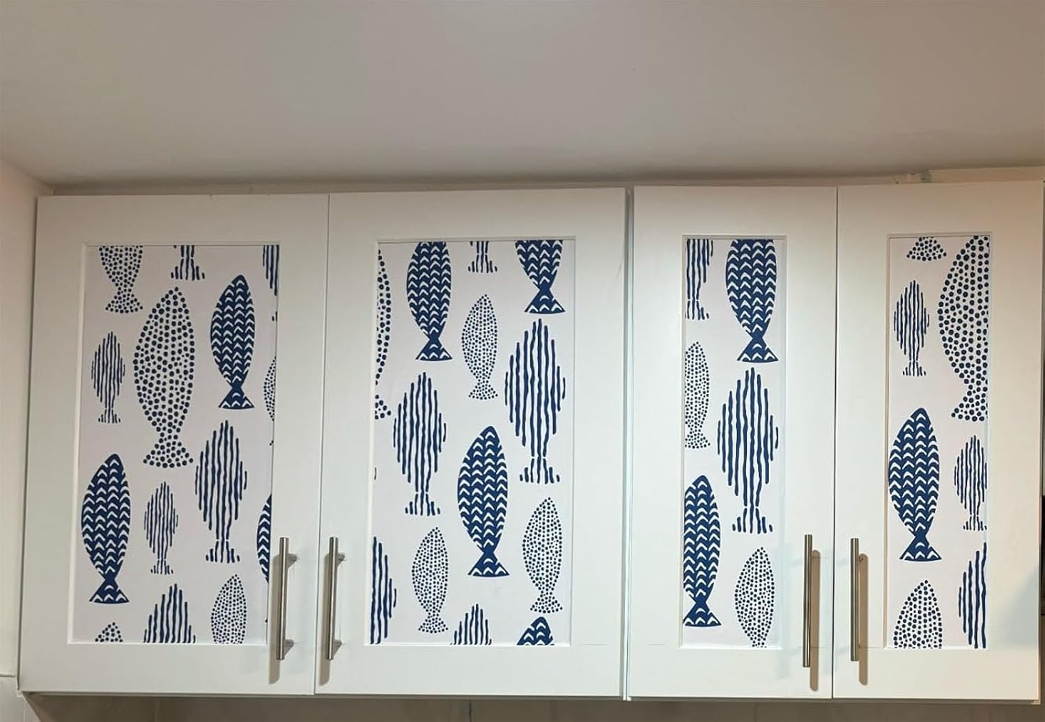 GLOW4U Ocean Theme Shelf Liner Contact Paper Japanese Style Beachy Peel and Stick Wallpaper for Walls Kitchen Cabinets Dresser Drawer Batroom Bedroom Furniture Arts Carfts Decal 17.7X117 Inches