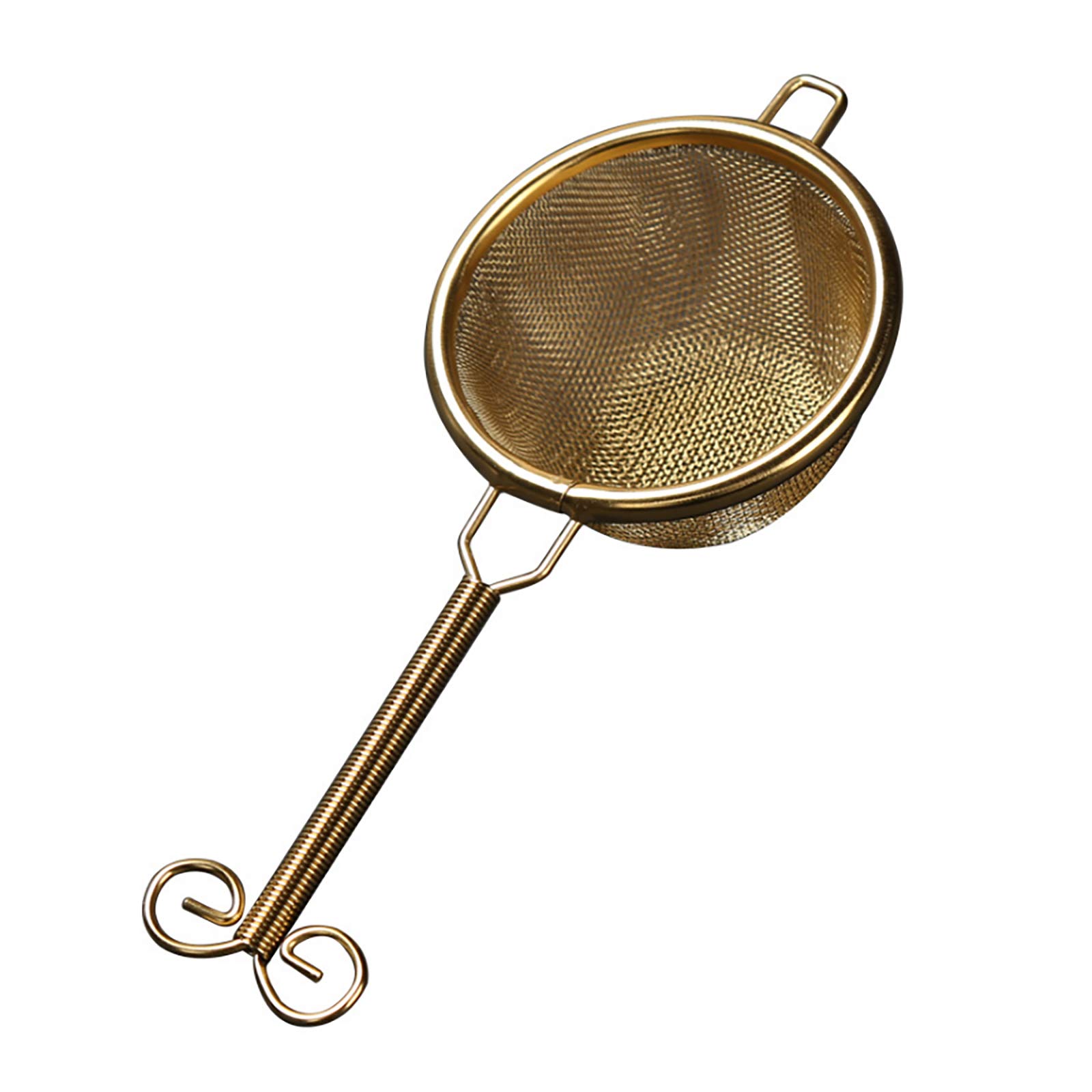 UPTALY 1 colino da tè in acciaio inox con manico in legno (argento, 7,5 x 15 cm), filtro per lo scarico del tè Kung Fu, filtro a rete con infusore per tè