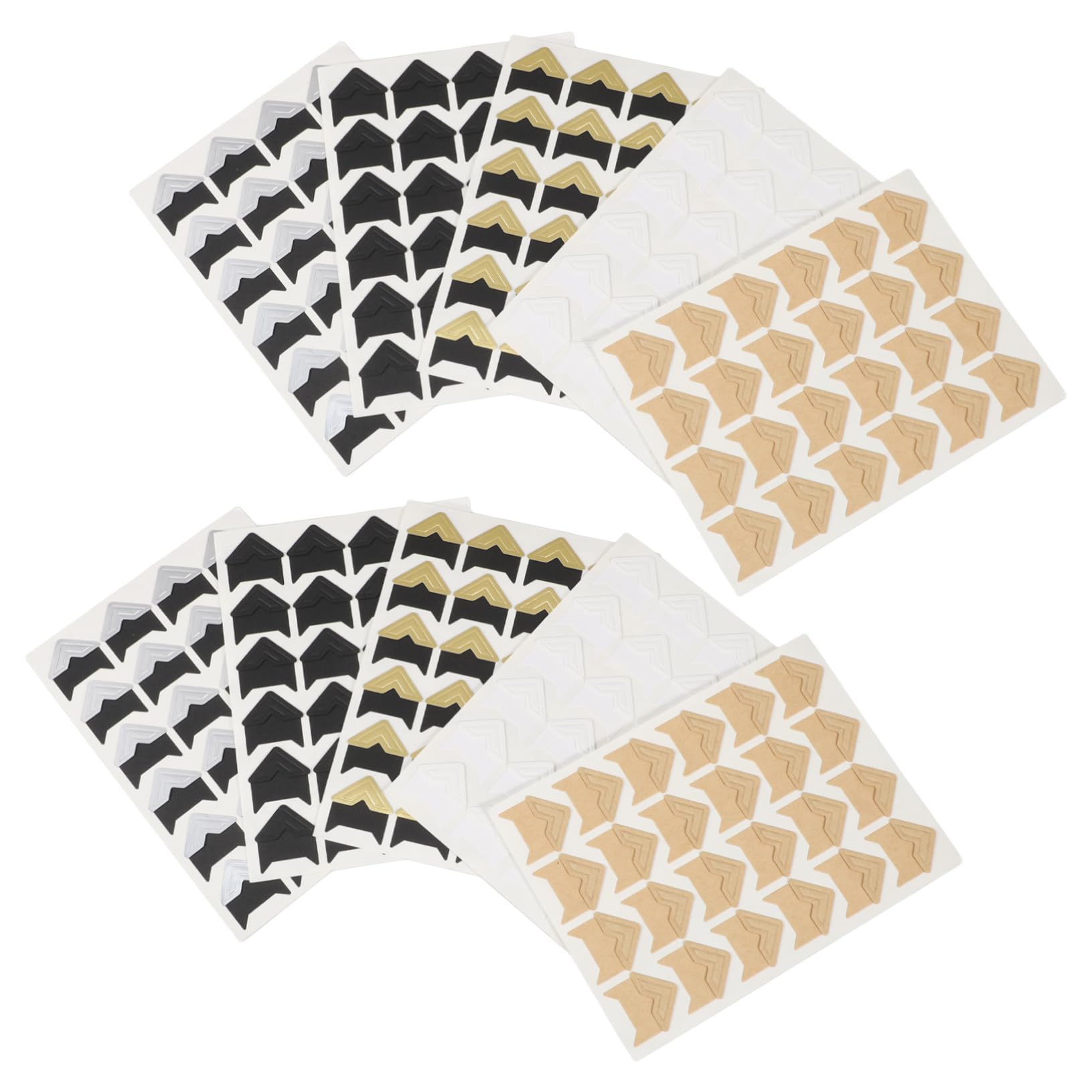 HOODANCOS Photo Corner Mounts 10 Sheets Photo Stickers for Scrapbooking Book Edge Protectors DIY Crafting Sturdy Paper Easy to Apply