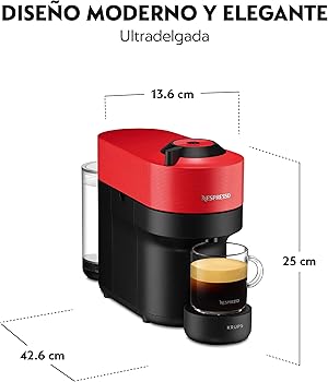 Krups Nespresso VERTUO Pop Cafetera de cápsulas máquina de café expreso 35% plástico reciclado2
