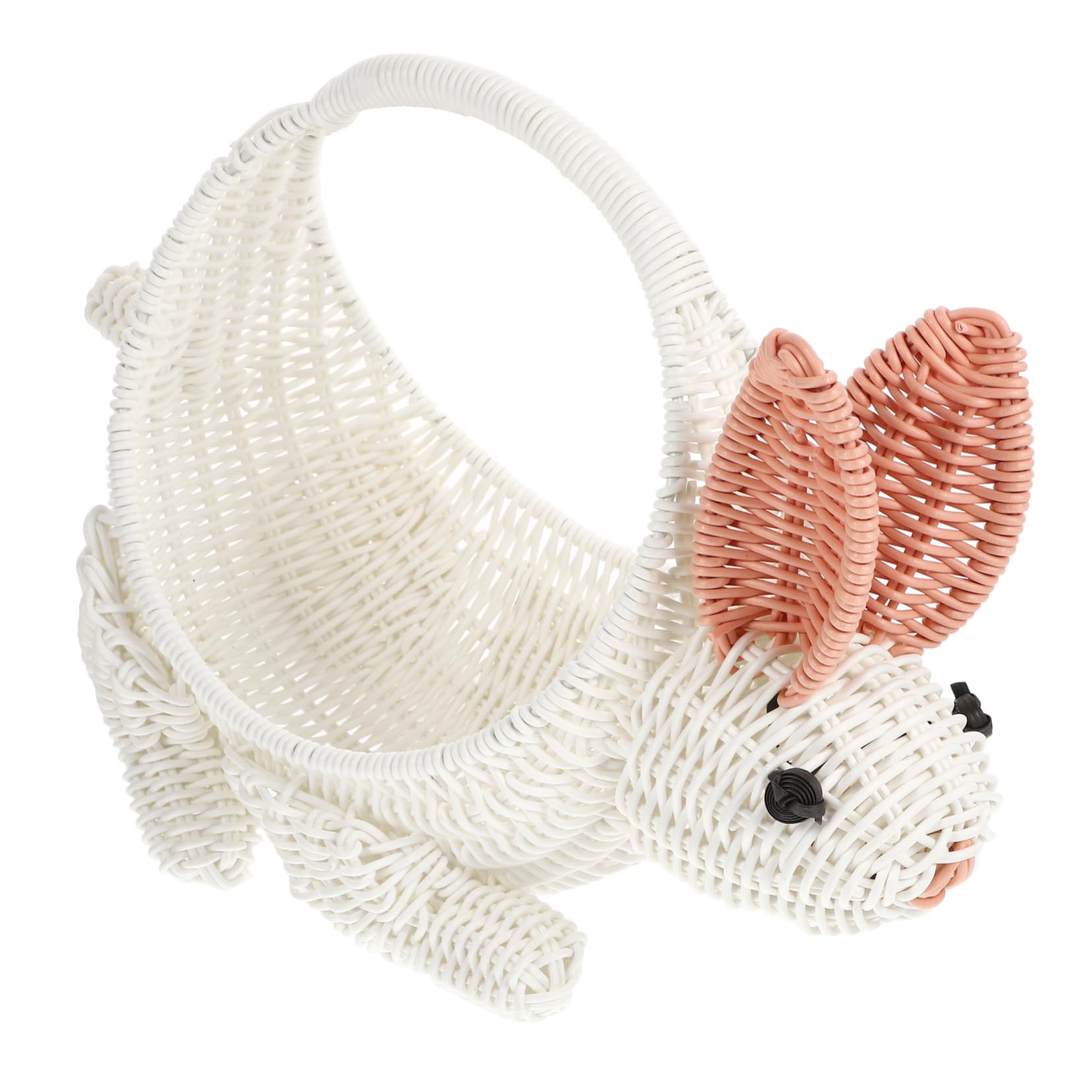 Cesta de frutas de ratán artificial para decoración de cocina y contenedor de juguetes chico