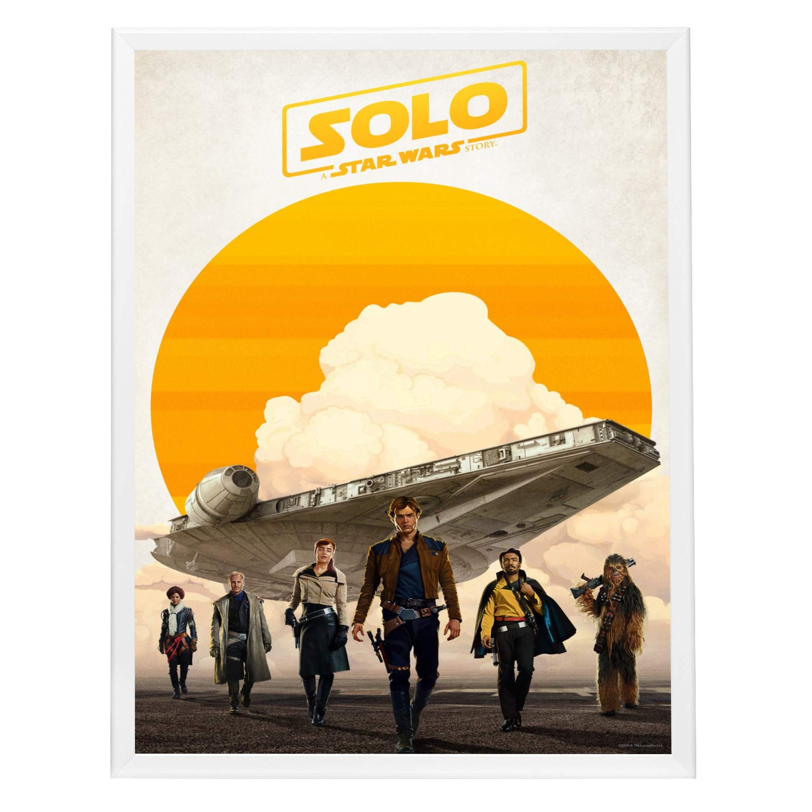 SnapeZoMovie Poster Frame 30x40 Inches, White 1.25" Aluminum Profile, Front-Loading Snap Frame, Wall Mounting, Professional Series