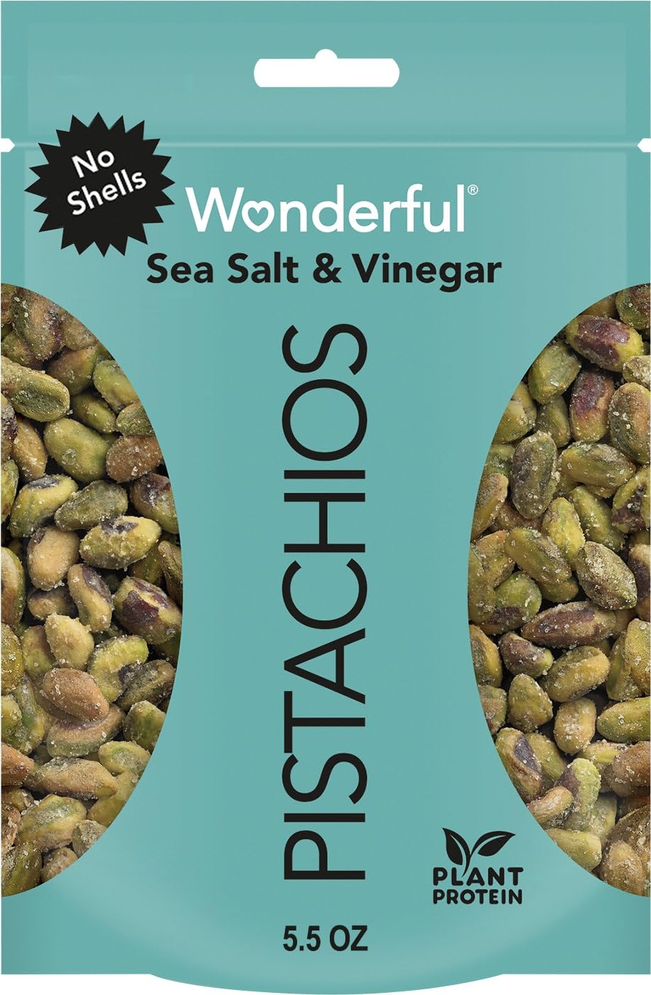 W.onderful Pistachios Salt & Vinegar 5.5 oz (Pack of 10)