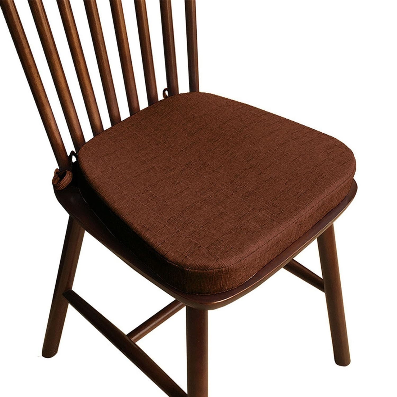 Cojines para sillas de comedor de 43x42x3 cm con lazos y funda extraíble lavable