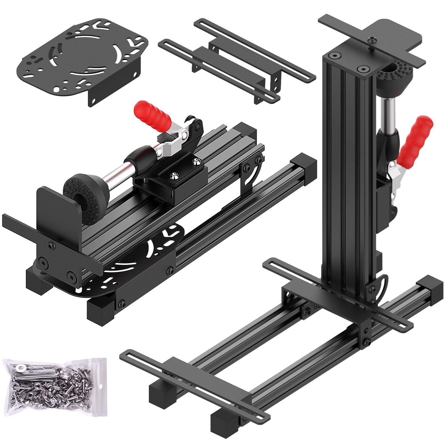 JUYEER Ensemble de 2 supports de bureau universels compatibles avec Logitech x52 / x52 Pro / x56 / x56 Rhino/warthog a10c & Throttle/winwinwing Orion/t.1600m FCS/TCA Officer Pack Airbus