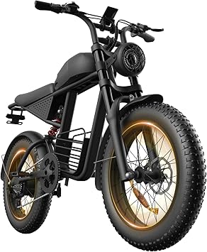 Electric Bike for Adults, 1500W Peak Brushless Motor E Bike 20MPH(Unlock 35MPH) 30/60 Miles with 48V 18.9Ah Removable Battery 20"x4" Fat Tire Electric Bike with 7-Speed