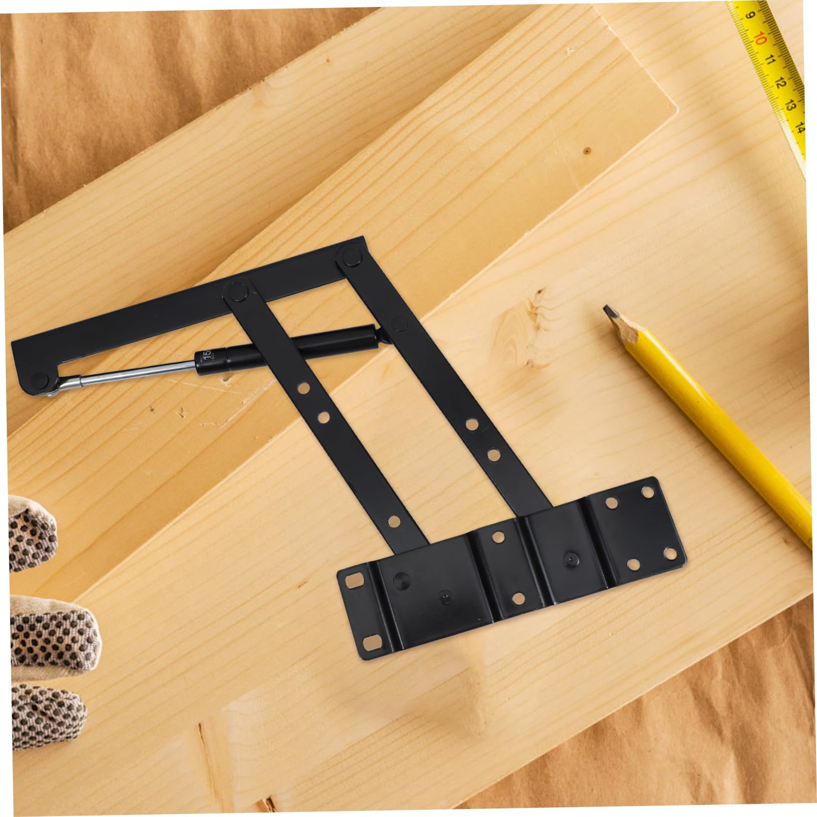 UKCOCO Par de Soportes Plegables de Resorte para Elevador de Mesa, Estructura Resistente de Hierro, Ahorra Espacio, para Muebles
