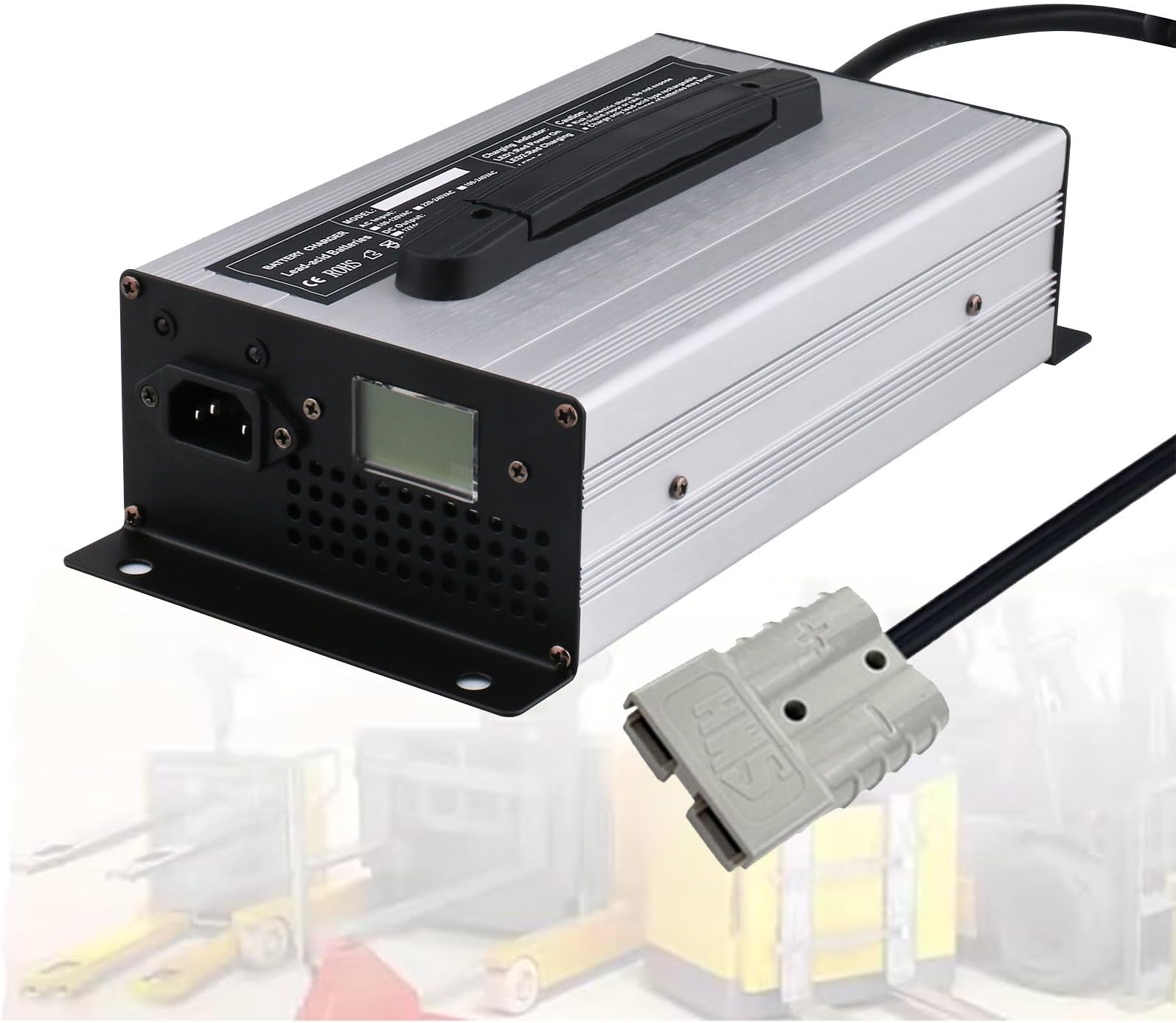 Forklift Battery Charger 12V/24V/36V/48V/60V/72V Lead-Acid Batteries Chargers with 50A Anderson Plug for Electric Forklift, Pallet Jack, Floor Scrubber,36v 25a