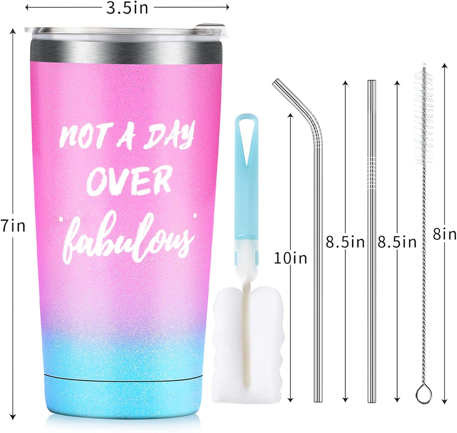 Flash Deals - 80% OFF Not A Day Over Fabulous,20 Oz Stainless Steel Insulated Tumbler mugs with Lid Straw 21st 30th 40th 50th 60th 65th 70th birthday gifts for women Grandma Woman Mom Best Friend ideas-NASIDE-Gradient Best Cyber Monday 🔥 Not A Day Over Fabulous,20 Oz Stainless Steel Insulated Tumbler mugs with Lid Straw 21st 30th 40th 50th 60th 65th 70th birthday gifts for women Grandma Woman Mom Best Friend ideas-NASIDE-Gradient