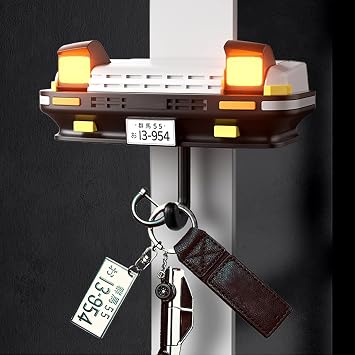 Key Hook, Wall Mounted Hook, Stylish Key Rack, Car Type Key Hanger, 86 Key Stand, Key Holder, Entrance Holder, Storage Accessories, Retro Car Keys, Bicycle, Key Holder, Bike Keys, Entry Hook, No Drilling Required, Easy Installation White
