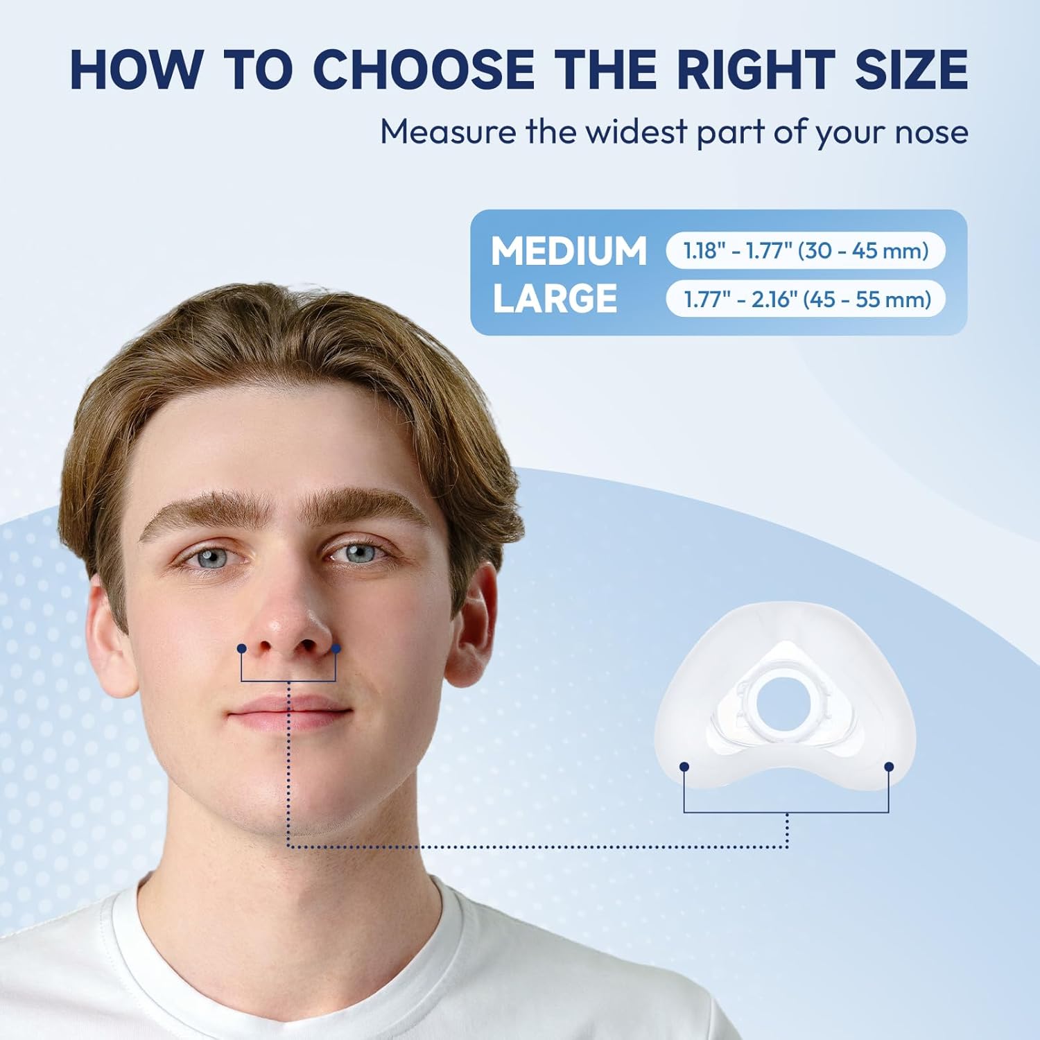 Replacement Nasal Cushion for ResMed AirFit N20, Compatible with Original Airfit N20 Frame, Reliable Seal & Perfect Fit Replacement Mask Cushion, Covers Nose, 2-Pack, Large - Image 6