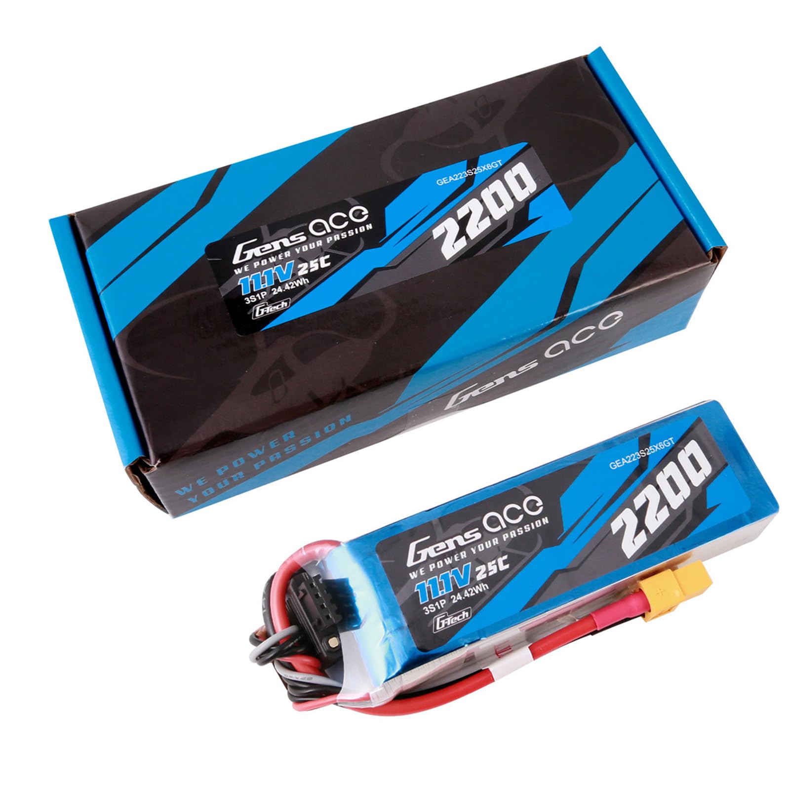 Amazon.com: Gens ace G-Tech 2200mAh 11.1V 25C 3S Lipo
