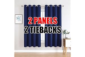 MIUCO Room Darkening Thermal Insulated Brown Blackout Curtains