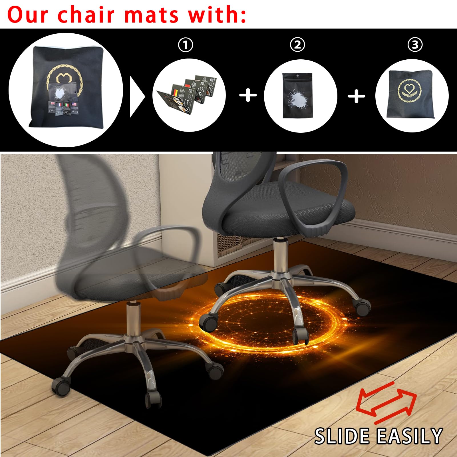 Computer Gaming Chair Mat, Color12, 90 x 140 cm - Image 5