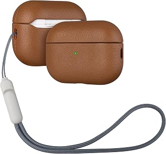 LOPIE Goatskin Leather Case for AirPods Pro 3rd Generation - Brown